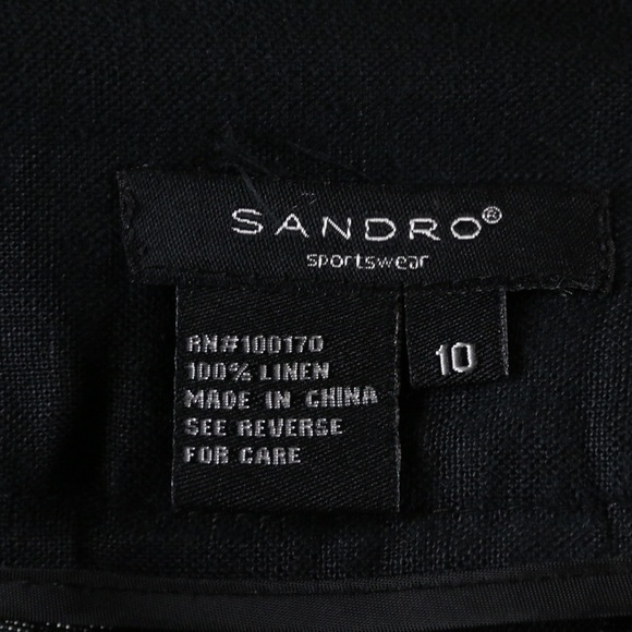 Sandro Linen Pleated Midi Skirt - Picture 6 of 6